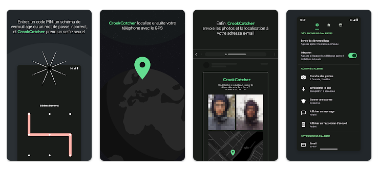 CrookCatcher — Antivol : l'application l’application ultime contre le vol de téléphone