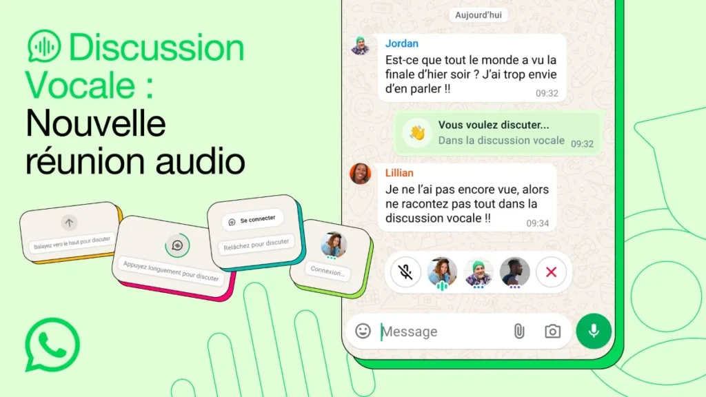 WhatsApp : Les Discussions Vocales Déployées pour Tous les Groupes – Comment Ça Marche ? 62 WhatsApp : Les Discussions Vocales Déployées pour Tous les Groupes – Comment Ça Marche ?