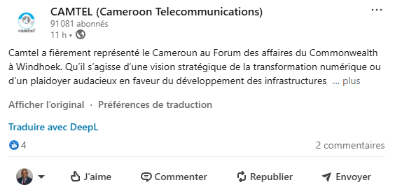 CAMTEL Commonwealth Business Forum