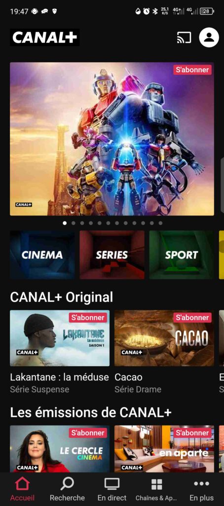 Canal+ met fin à myCanal : une nouvelle ère du streaming pour les utilisateurs camerounais et d’Afrique centrale 66 Screenshot CANALAPP 4
