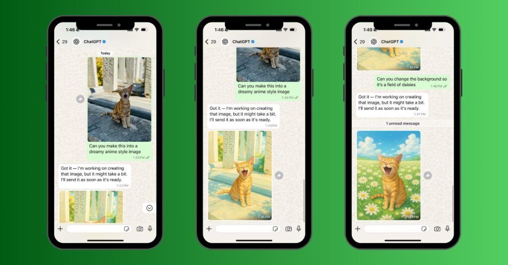 WhatsApp intègre la génération d’images par IA : ChatGPT transforme la messagerie en studio créatif mobile 62 Whatsapp Chatgpt images