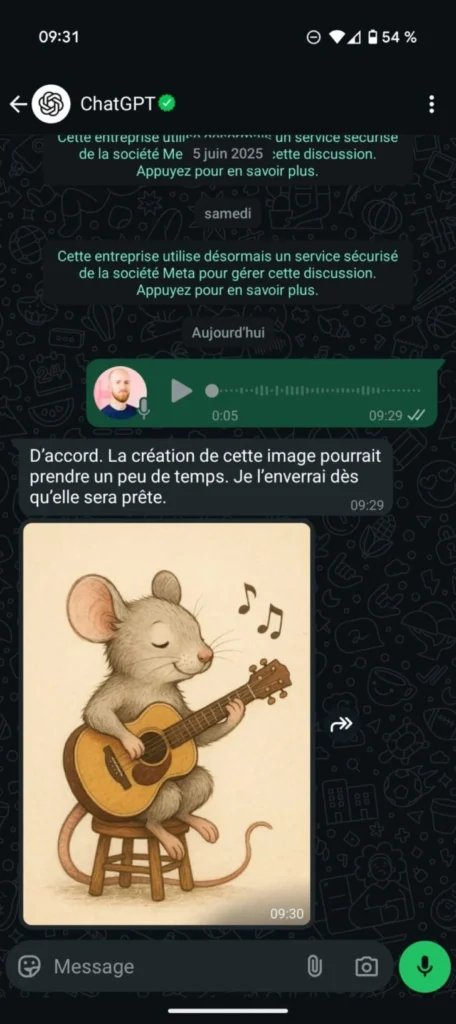 WhatsApp intègre la génération d’images par IA : ChatGPT transforme la messagerie en studio créatif mobile 66 whatsapp chatgpt generer image 727x1632 1