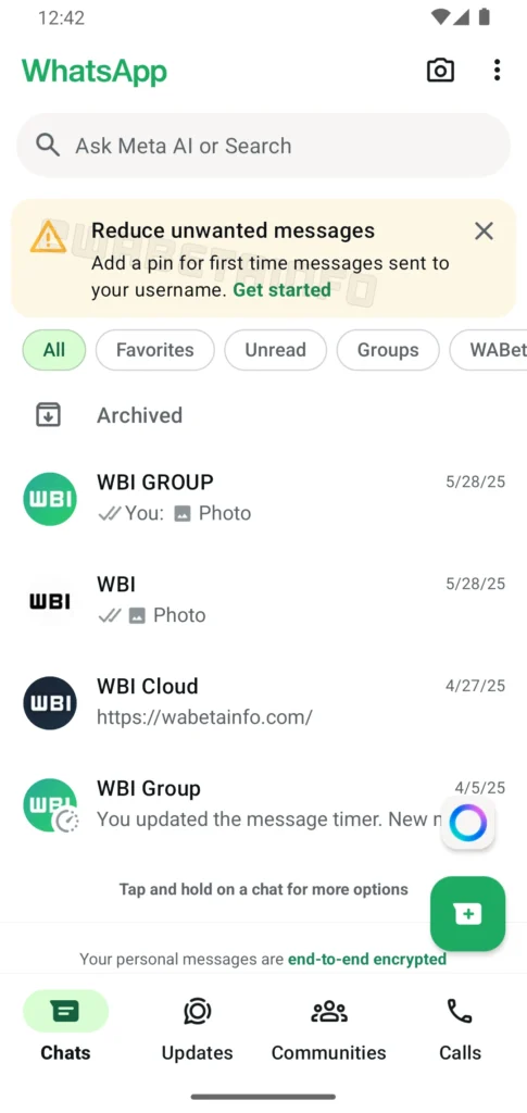 WhatsApp pourrait encourager les utilisateurs à activer un code PIN pour démarrer des conversations avec eux. | Source : WABetaInfo
