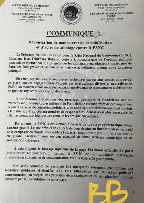 Présidentielle 2025 : le site de dons du FSNC victime d’une cyberattaque ciblée 62 com FSNC 1