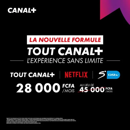 TOUT CANAL+ au Cameroun : Netflix et DStv inclus… mais l’Internet ne suit pas 62 TOUT CANAL+ promet Netflix et DStv au Cameroun. Mais avec des débits instables et Starlink bloqué, l’expérience reste tronquée.