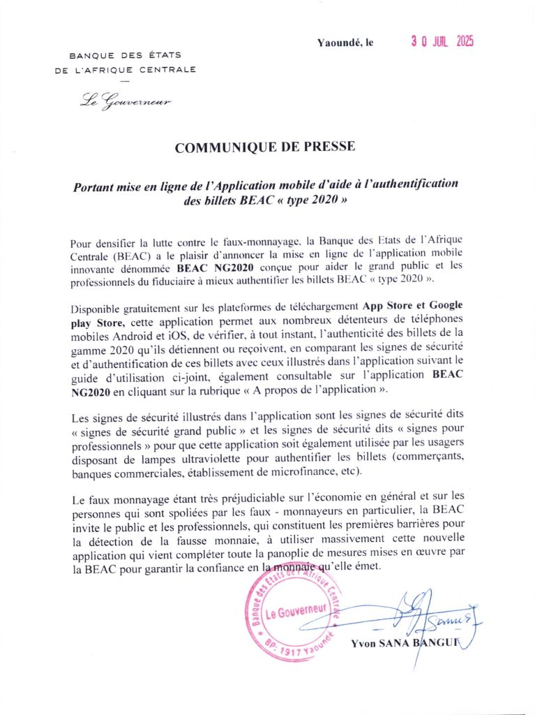 Communique de presse appli authentification billets Page 1