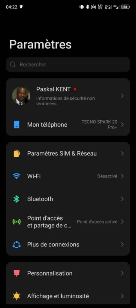 Connexion Wi‑Fi instable sur le Tecno Phantom X : comprendre les bascules automatiques et y remédier 64 Reglage tecno spark 5