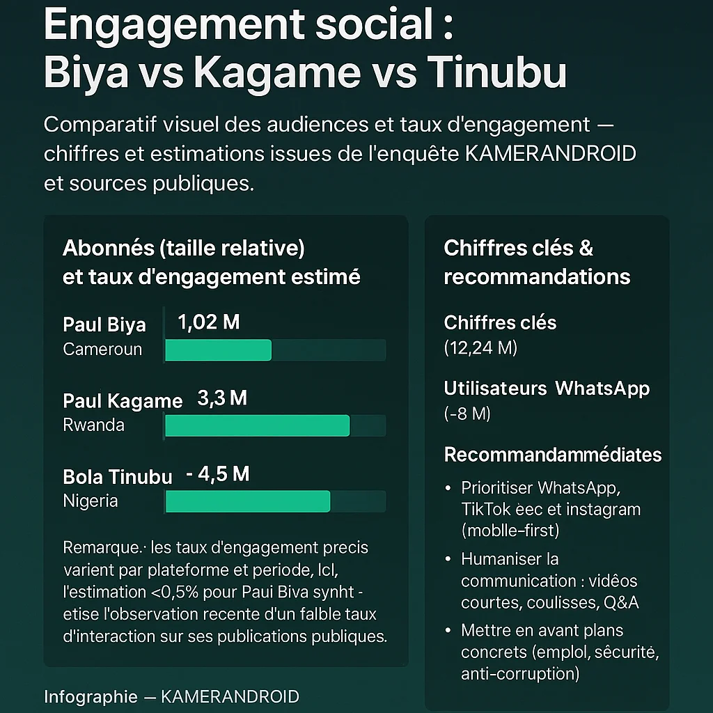 infographie biya versus kagame tinubu