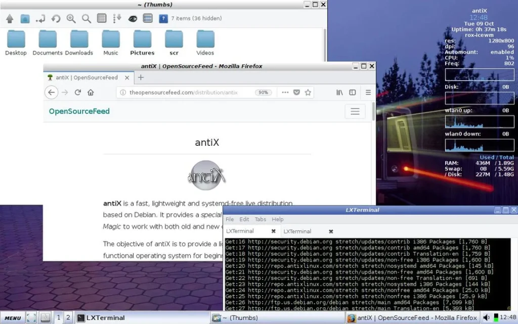 Les meilleures distributions Linux pour remplacer Windows 10 après la fin du support 69 1152px 07 Multitasking Demo1
