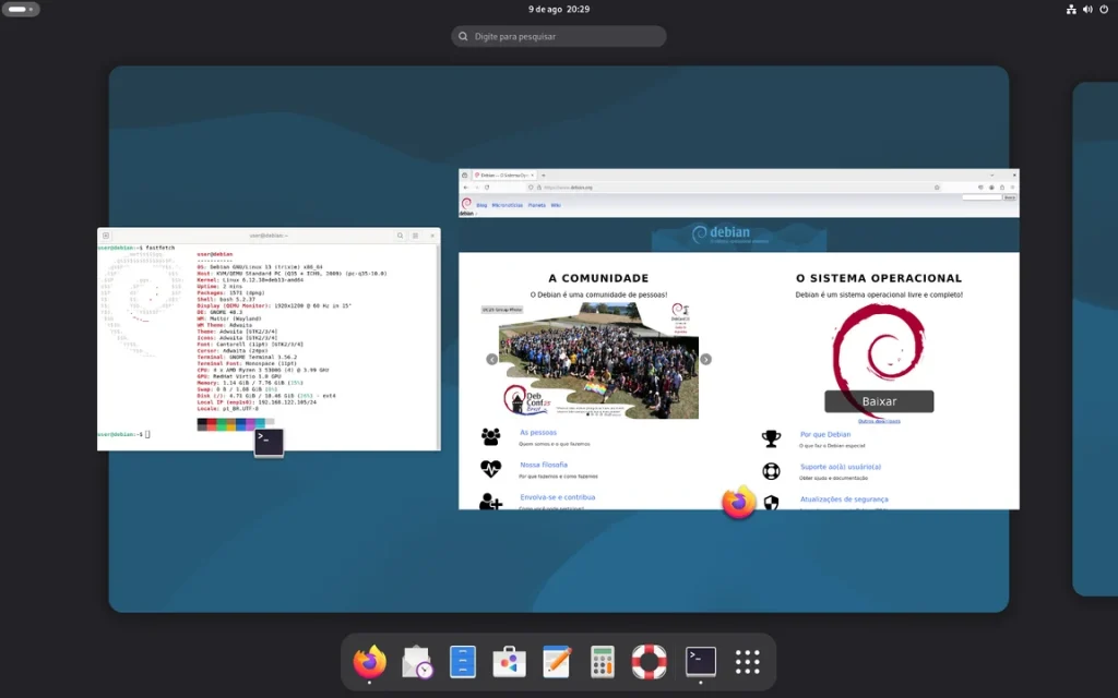 Les meilleures distributions Linux pour remplacer Windows 10 après la fin du support 67 1152px Debian Trixie Gnome