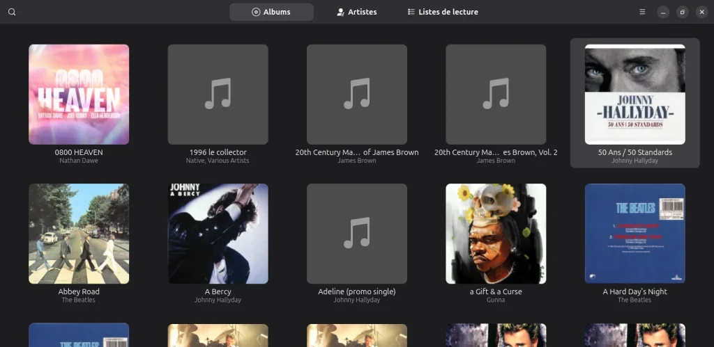 GNOME Music 49.1 (Flatpak) : le lecteur moderne qu’Ubuntu 25.10 attendait 67 Capture decran du 2025 11 18 06 45 58