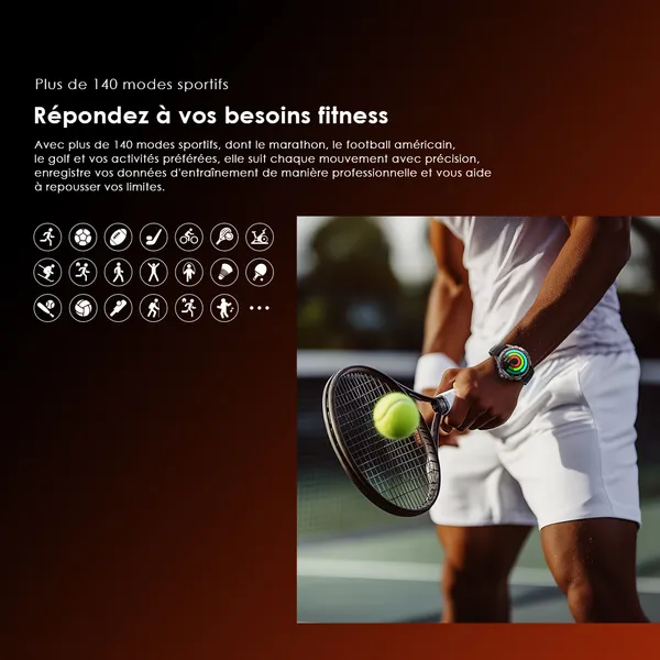 oraimo watch gt montre connectee gps amoled 3atm 143 avec deux bracelets interchangeables 4