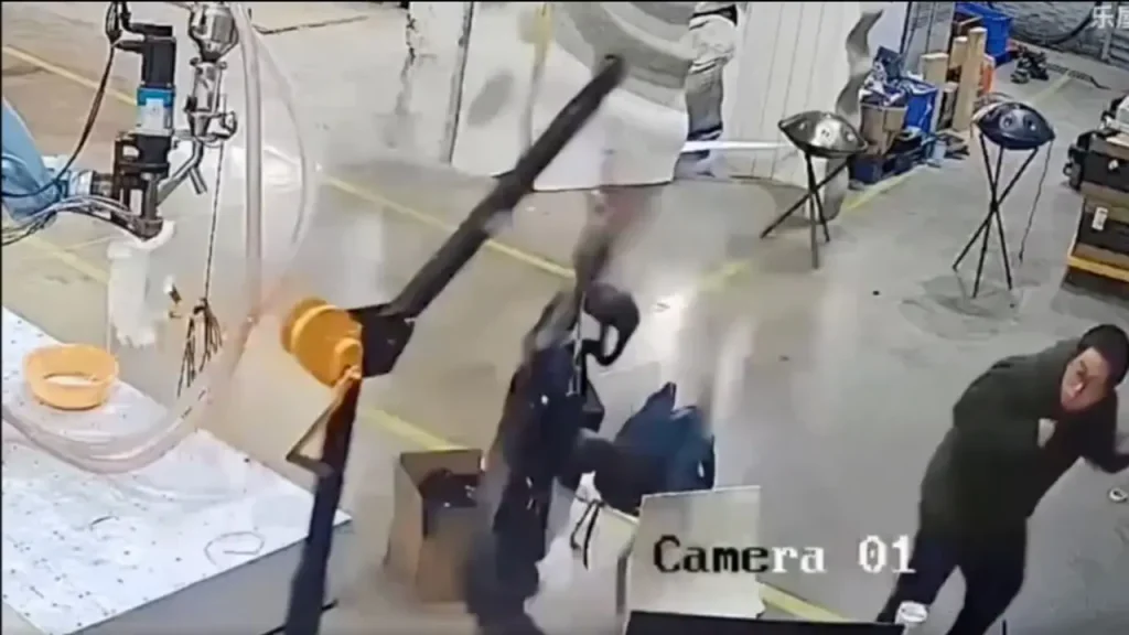 2 Humanoid Robot Malfunctions And Sparks Viral Panic