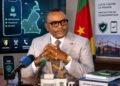 Fongod Edwin Nuvaga, Directeur général des Douanes du Cameroun, lors d'une illustration sur le dédouanement électronique des smartphones, l'IMEI et les taxes sur les téléphones portables.