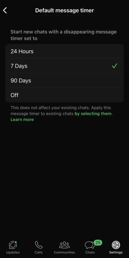 csm whatsapp disappearing messages 6f90825d77