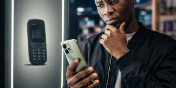 itel : son image de marque est-elle devenue son plus grand défi ? 11 Un consommateur africain hésite devant un smartphone itel moderne